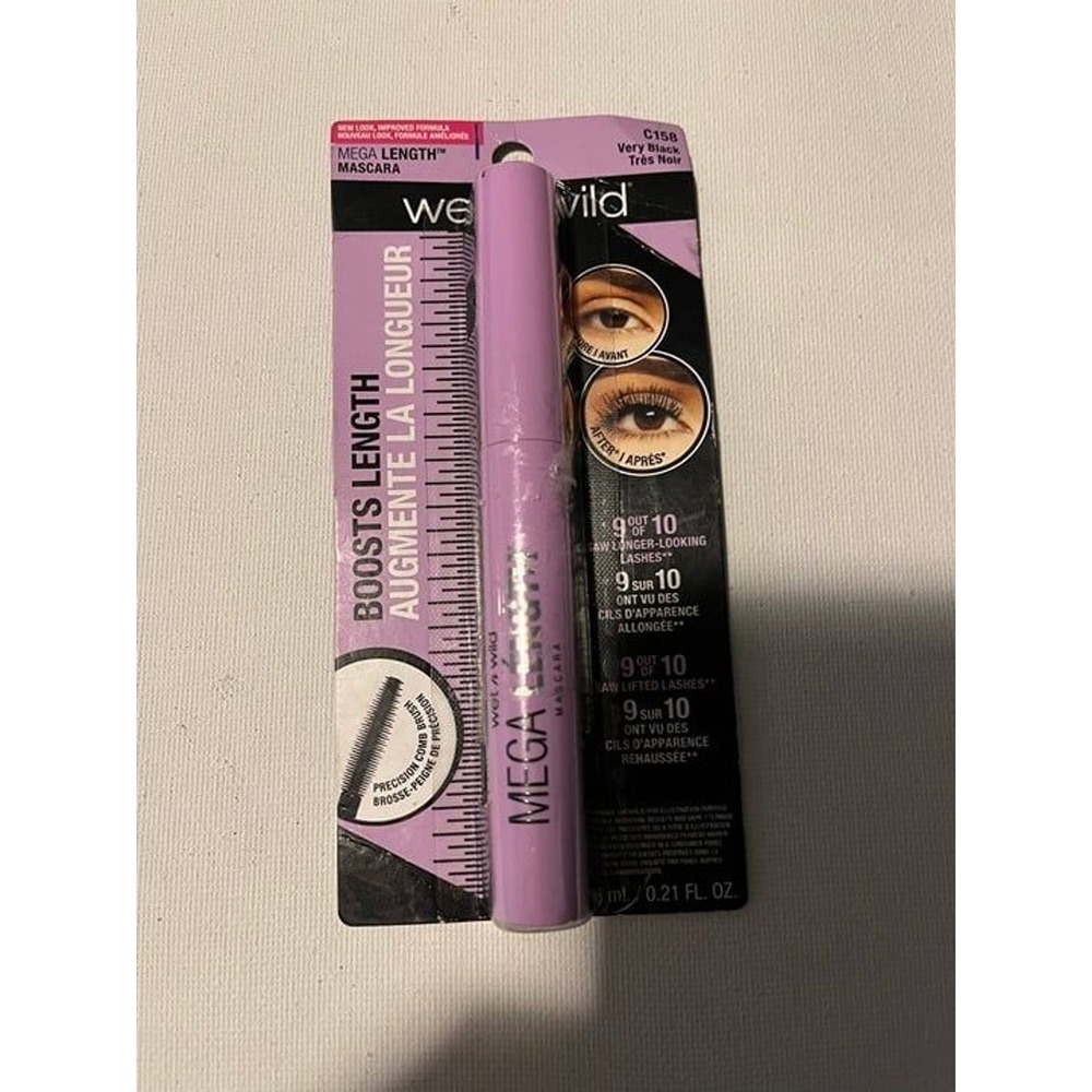 New Wet N Wild Women's Mega Boots Length Mascara - C158 Very Black